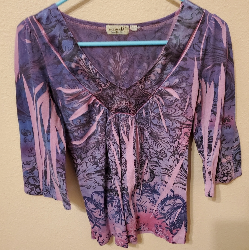 Purple Designed Top - Picture 3 of 4